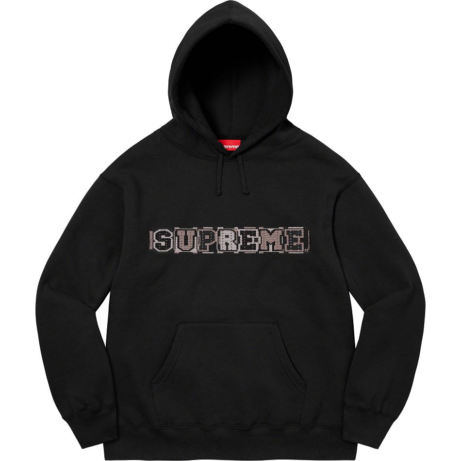 Supreme Beaded Con Cappuccio Felpe Nere | IT316KI