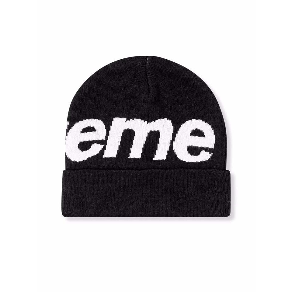 Supreme Big Logo Beanie Cappelli Nere | IT480MA