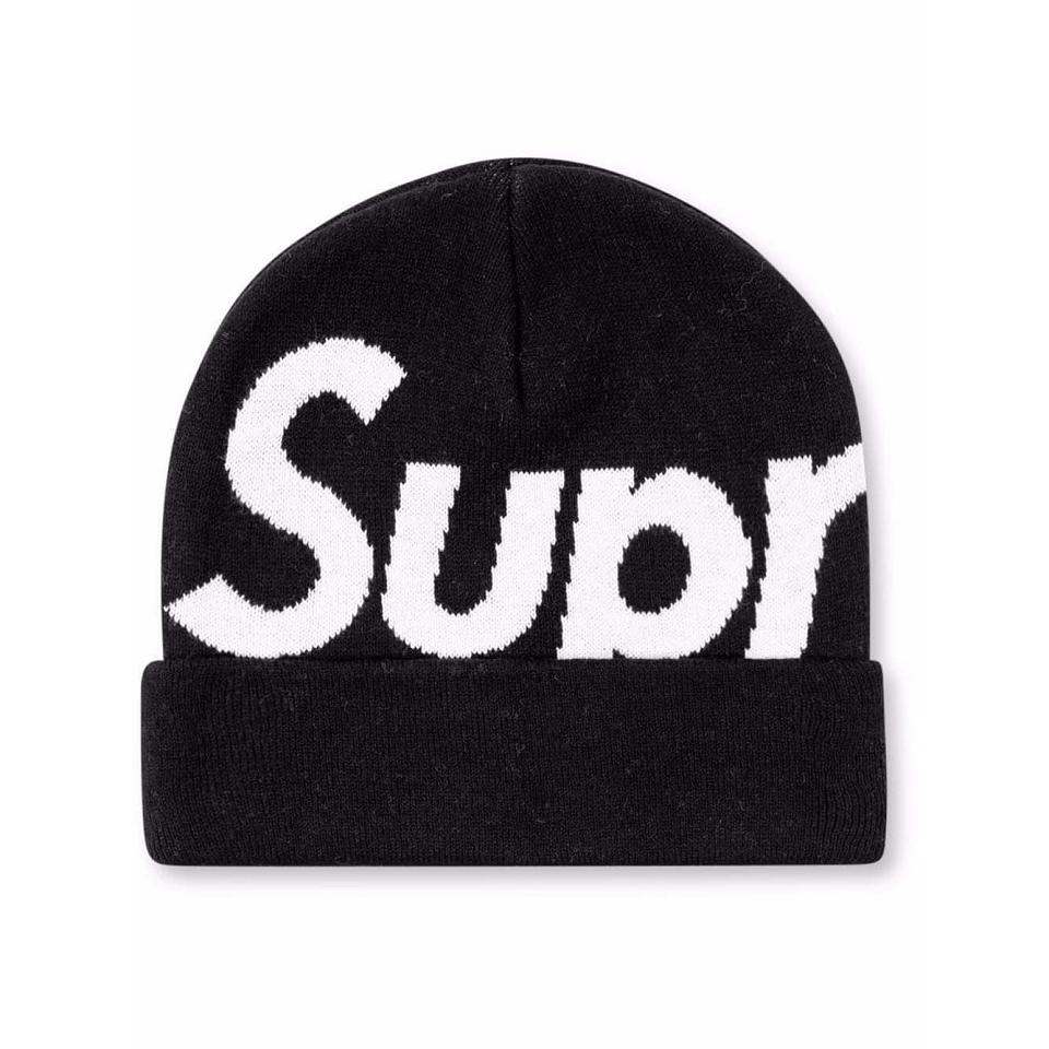 Supreme Big Logo Beanie Cappelli Nere | IT480MA