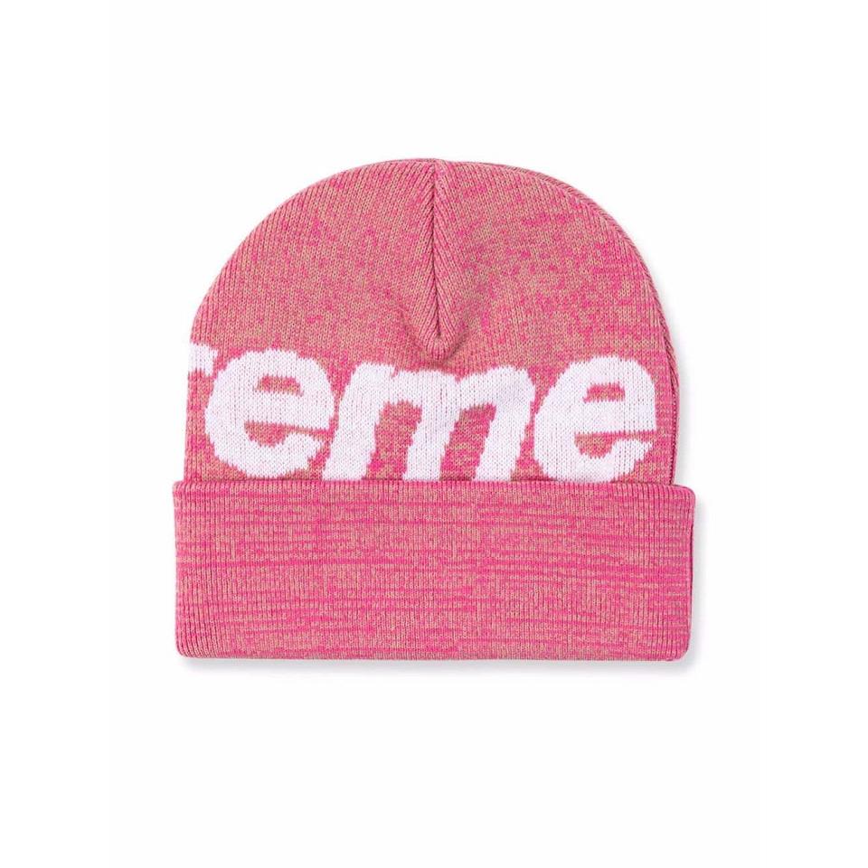 Supreme Big Logo Beanie Cappelli Rosa | IT479NB