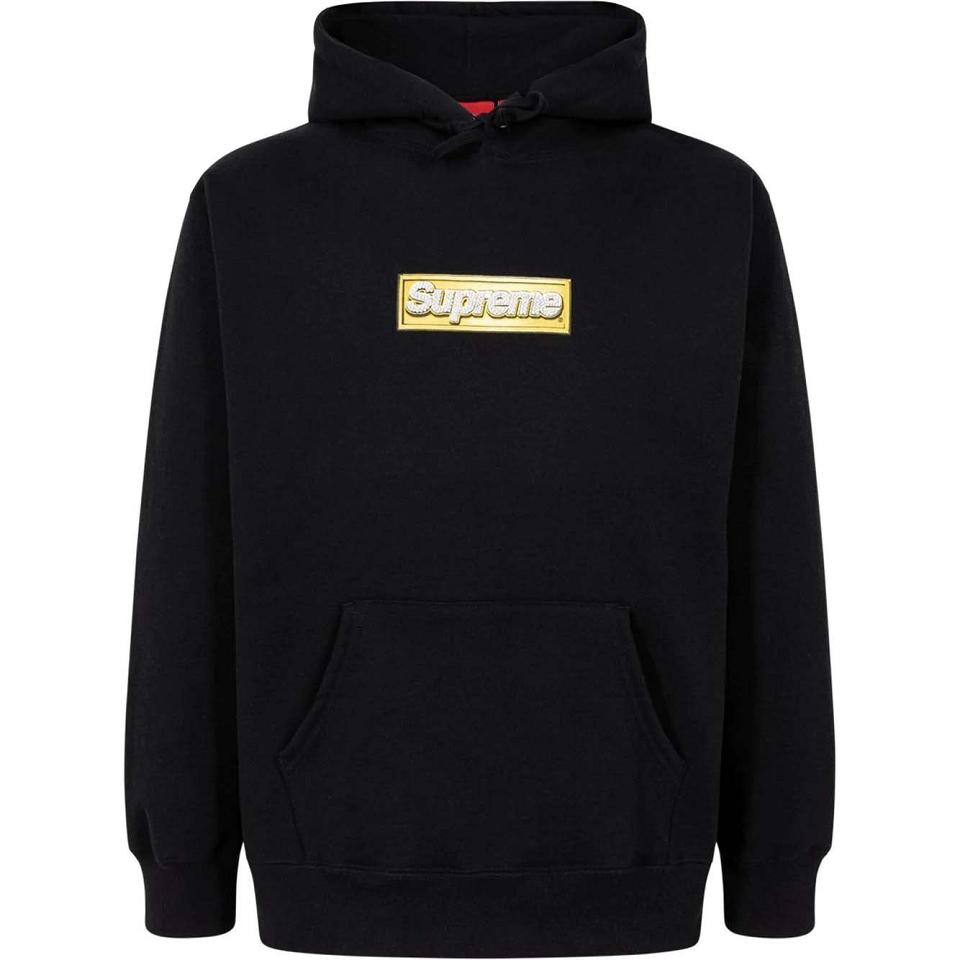 Supreme Bling Box Logo Felpa Con Cappuccio Nere | IT102SO