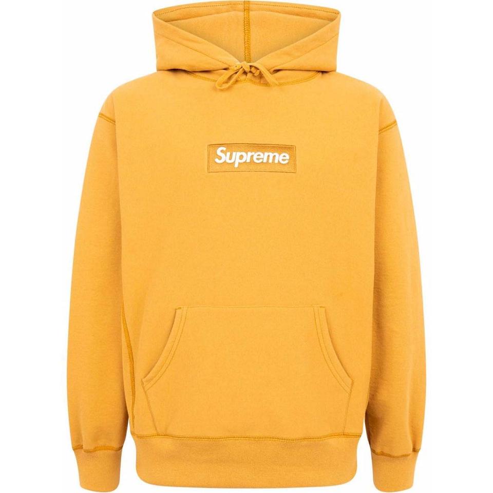 Supreme Box Logo Felpa Con Cappuccio Gialle | IT103DN