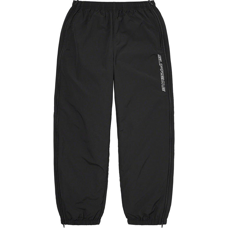 Supreme Full Zip Baggy Warm Up Pant Pantaloni Nere | IT159JJ