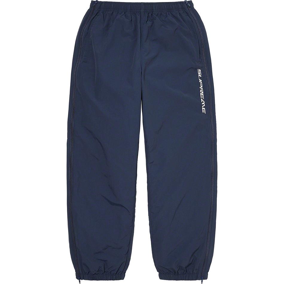 Supreme Full Zip Baggy Warm Up Pant Pantaloni Blu Marino | IT161LH