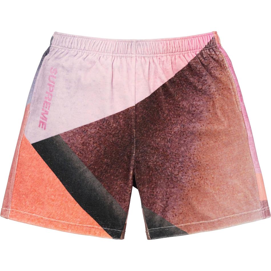 Supreme Geo Velour Pantaloncini Rosa | IT227UT