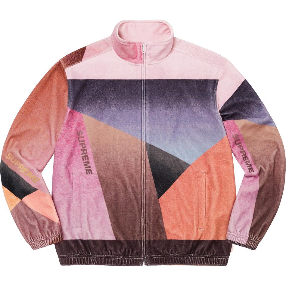 Supreme Geo Velour Pista Giacca Rosa | IT140BC