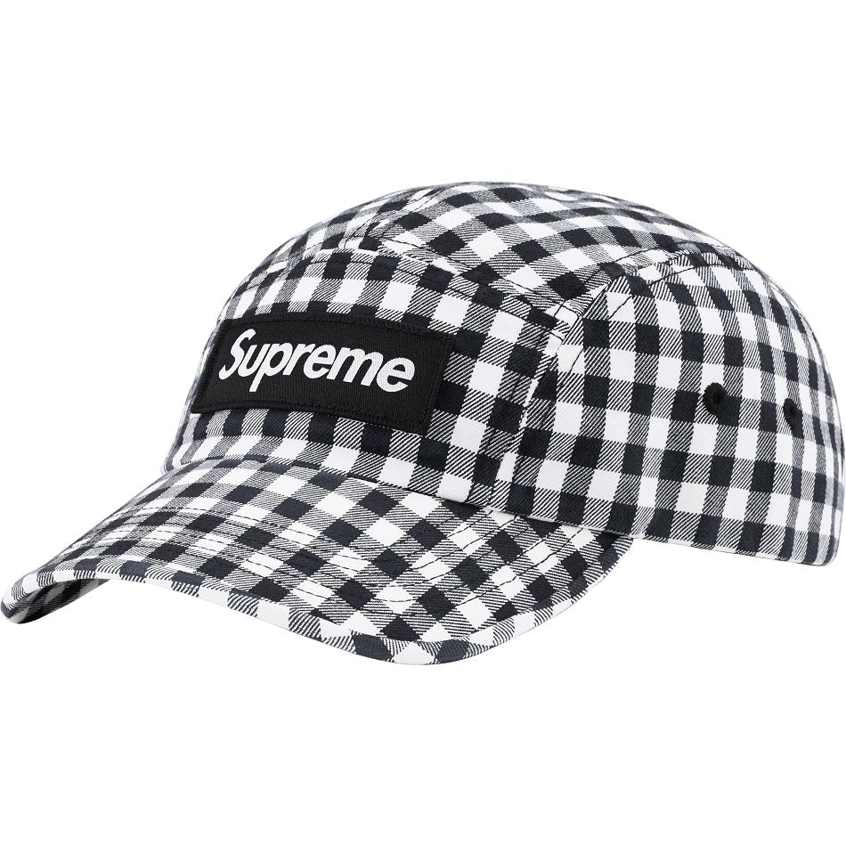 Supreme Gingham Camp Cap Cappelli Nere | IT475XF