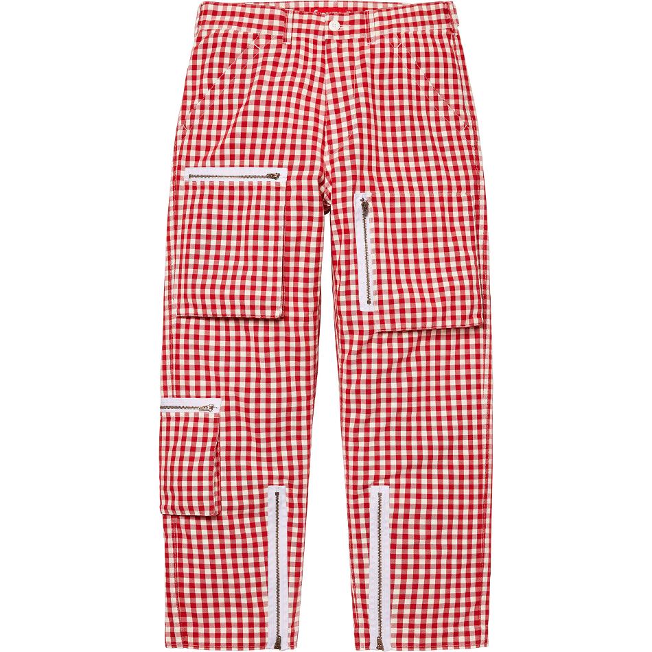 Supreme Gingham Flight Pant Pantaloni Rosse | IT198RW