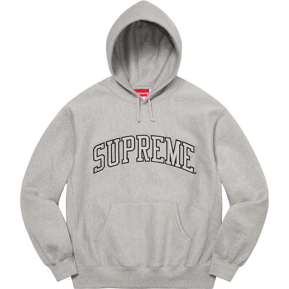 Supreme Glitter Arc Con Cappuccio Felpe Grigie | IT292ZG