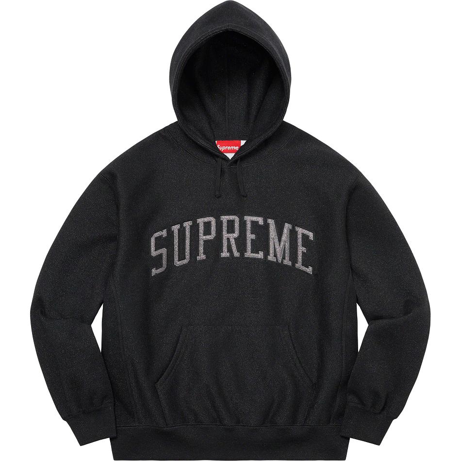 Supreme Glitter Arc Con Cappuccio Felpe Nere | IT293XF