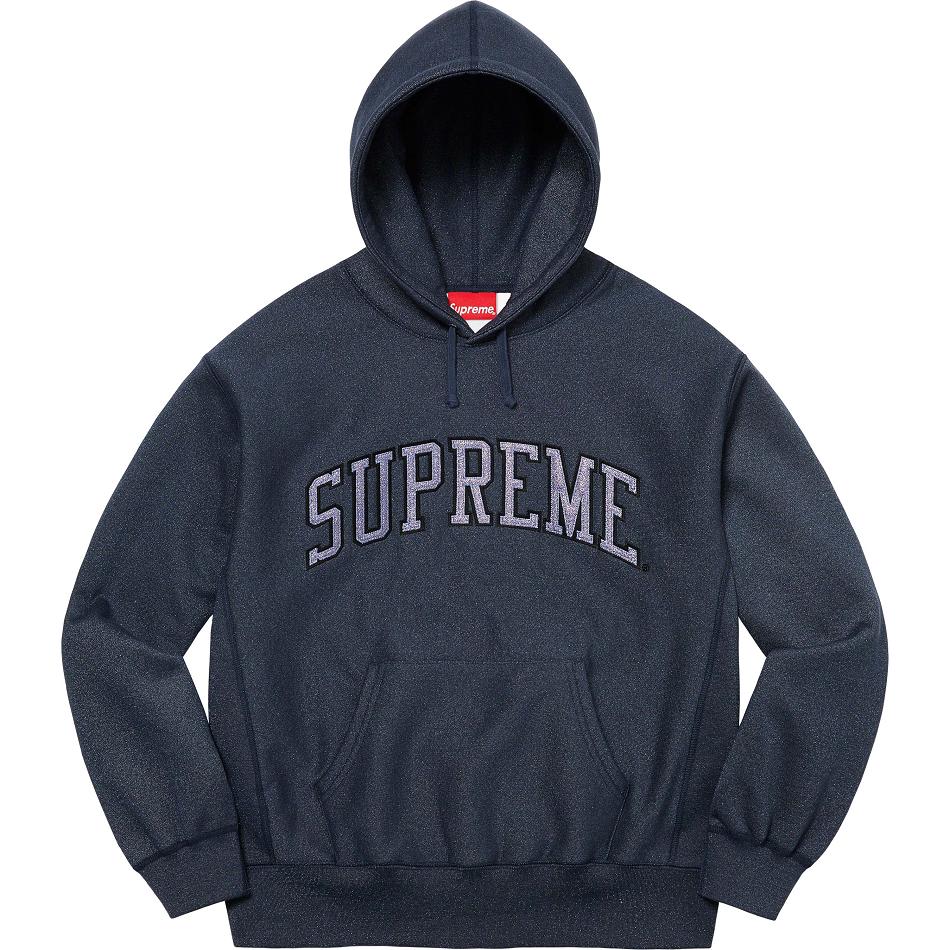 Supreme Glitter Arc Con Cappuccio Felpe Blu Marino | IT296BC