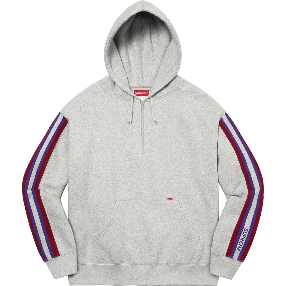 Supreme Half Zip Con Cappuccio Felpe Grigie | IT299QZ