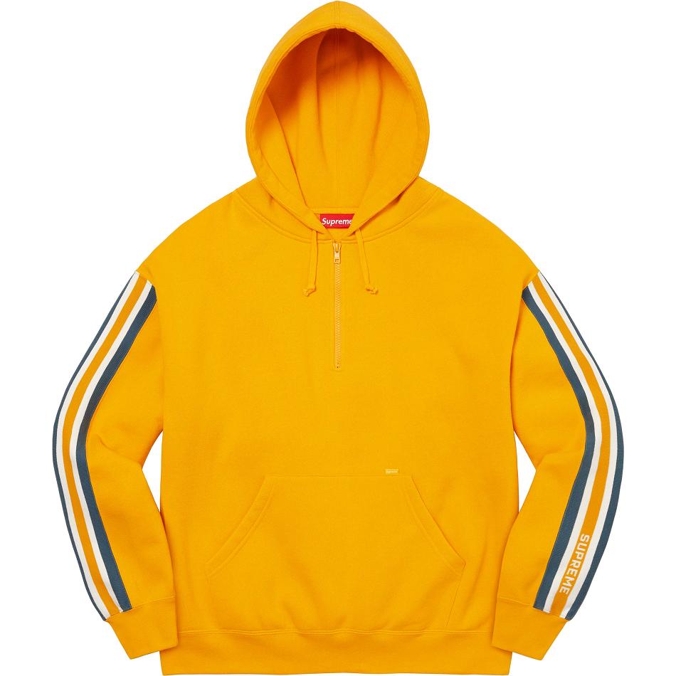 Supreme Half Zip Con Cappuccio Felpe Oro | IT297NB