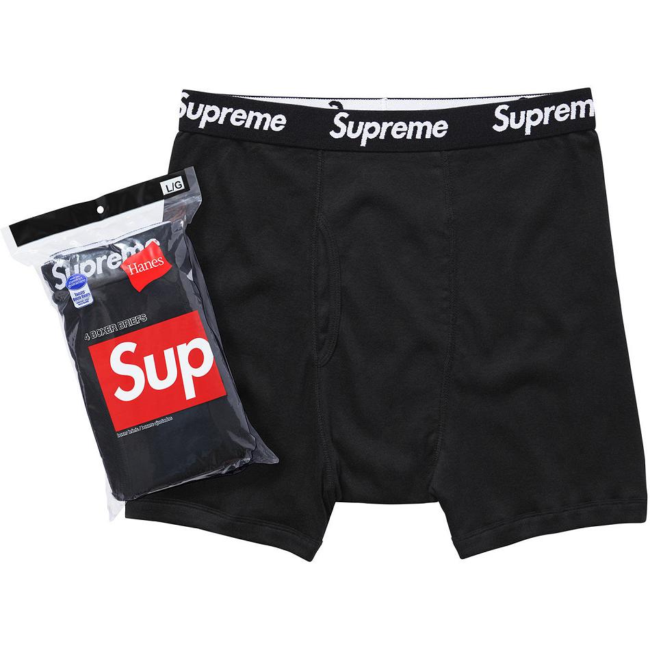 Supreme Hanes® Boxer Briefs (4 Pack) Biancheria Intima Nere | IT489OR