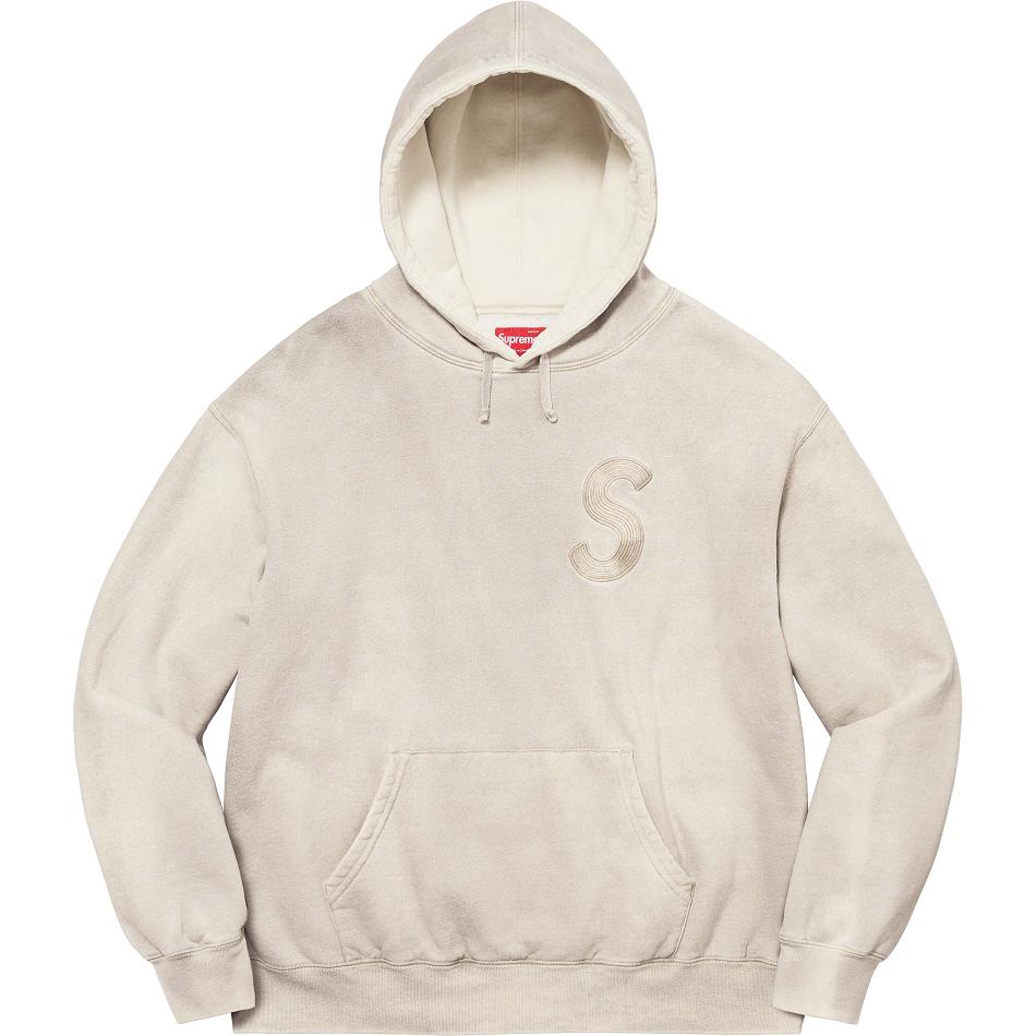 Supreme Overdyed S Logo Con Cappuccio Felpe Bianche | IT312FM