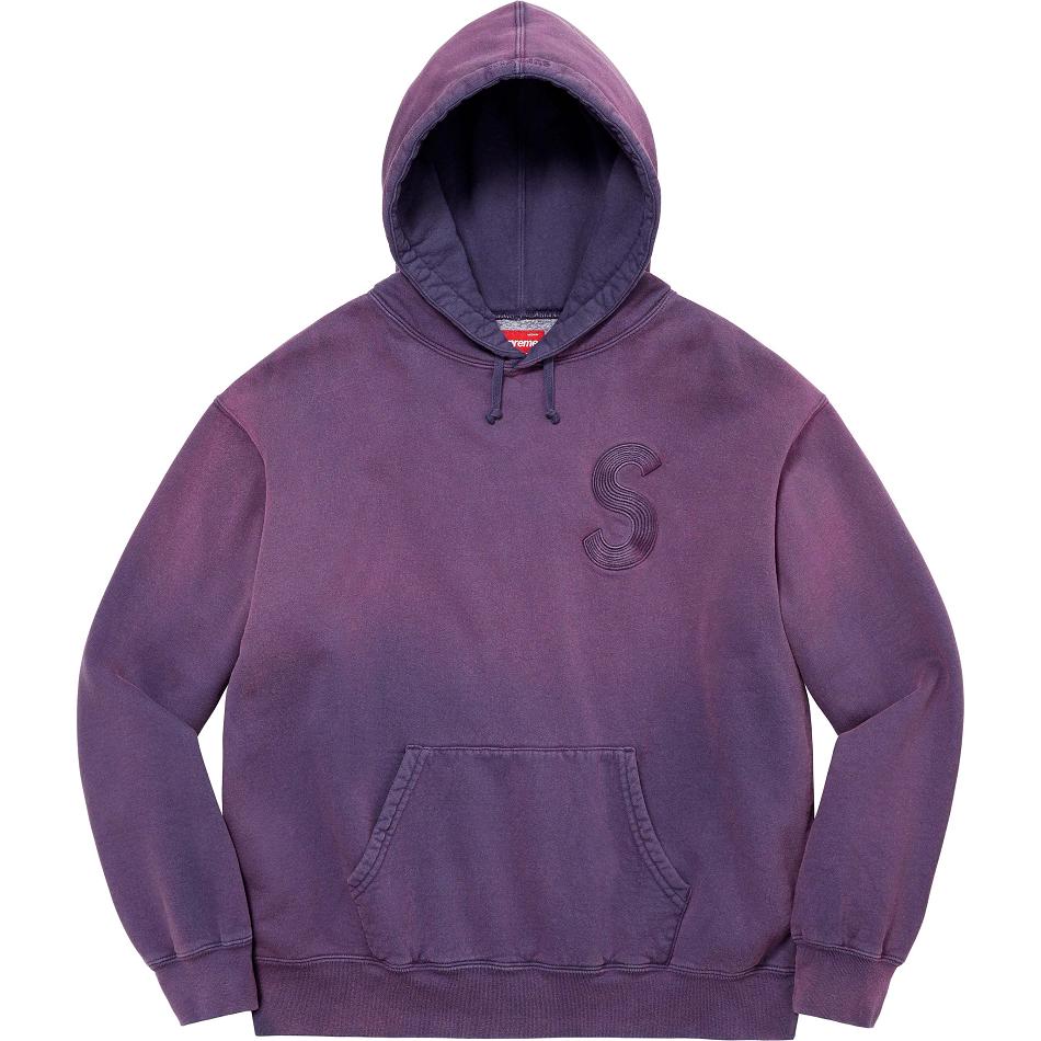 Supreme Overdyed S Logo Con Cappuccio Felpe Viola | IT315JJ