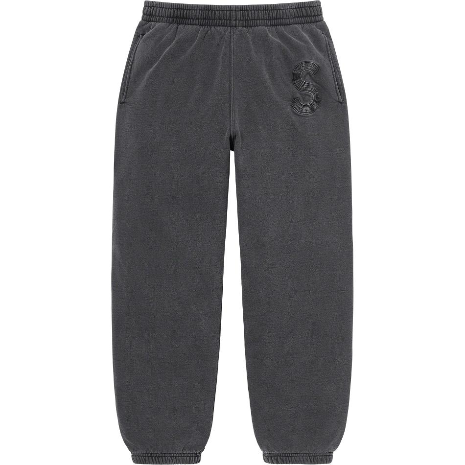 Supreme Overdyed S Logo Sweatpant Pantaloni Nere | IT188ZG