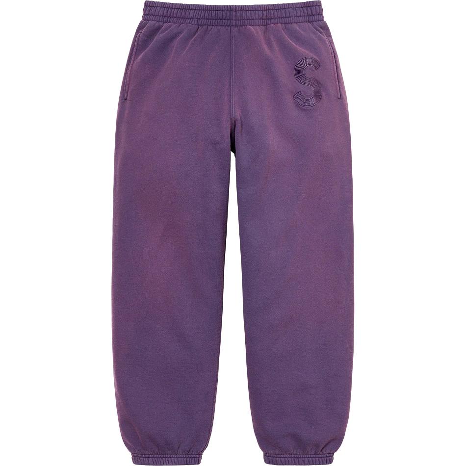 Supreme Overdyed S Logo Sweatpant Pantaloni Viola | IT190CE