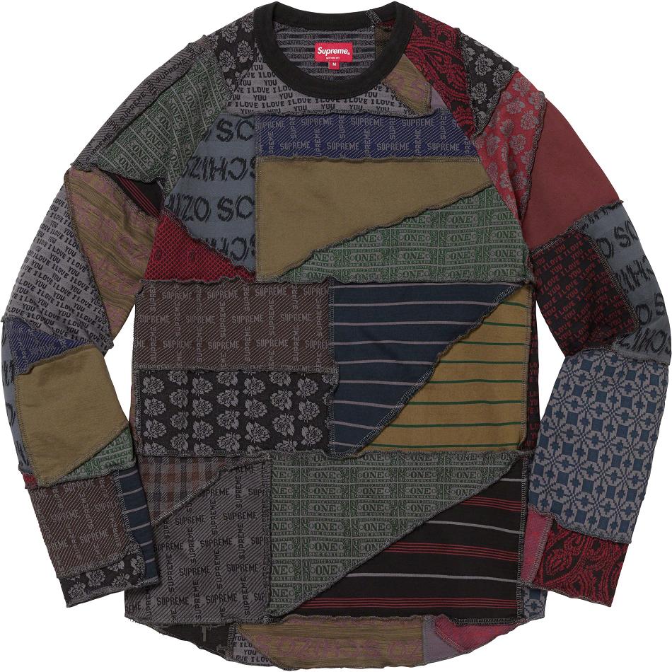 Supreme Patchwork Jacquard L/S Top Maglioni Nere Colorate | IT266ZG