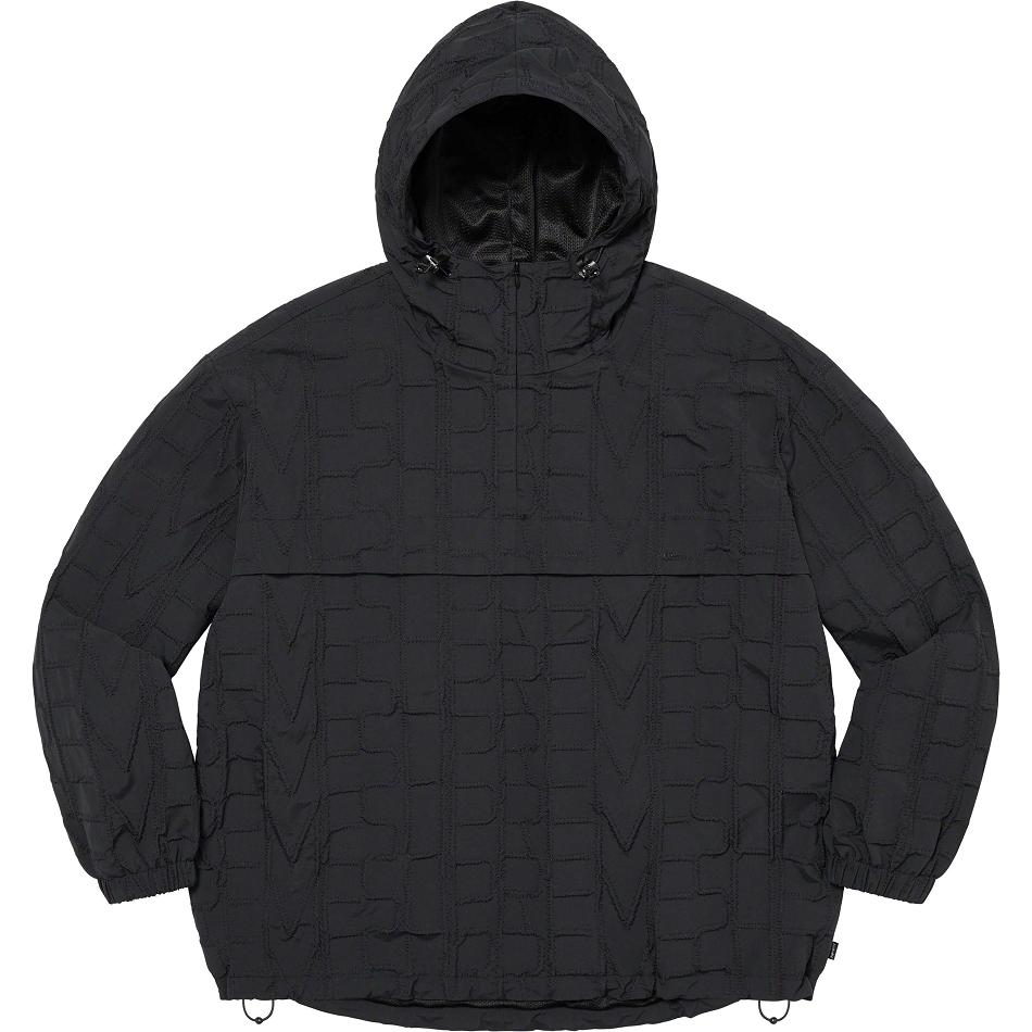 Supreme Repeat Stitch Anorak Giacca Nere | IT149UT