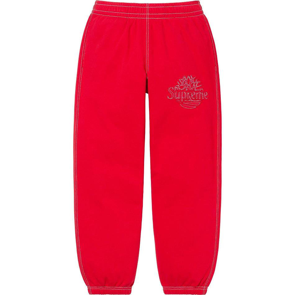 Supreme Timberland® Sweatpant Pantaloni Rosse | IT182FM