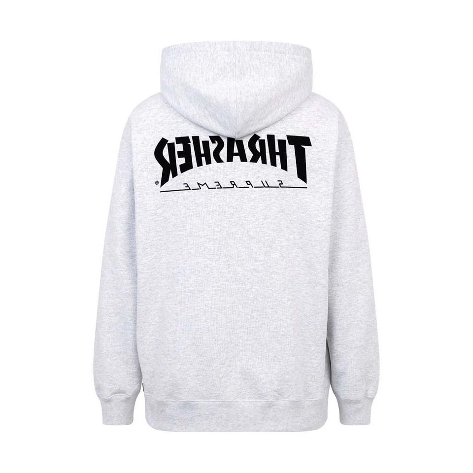 Supreme X Thrasher Logo Print “FW21” Felpa Con Cappuccio Grigie | IT136ZG