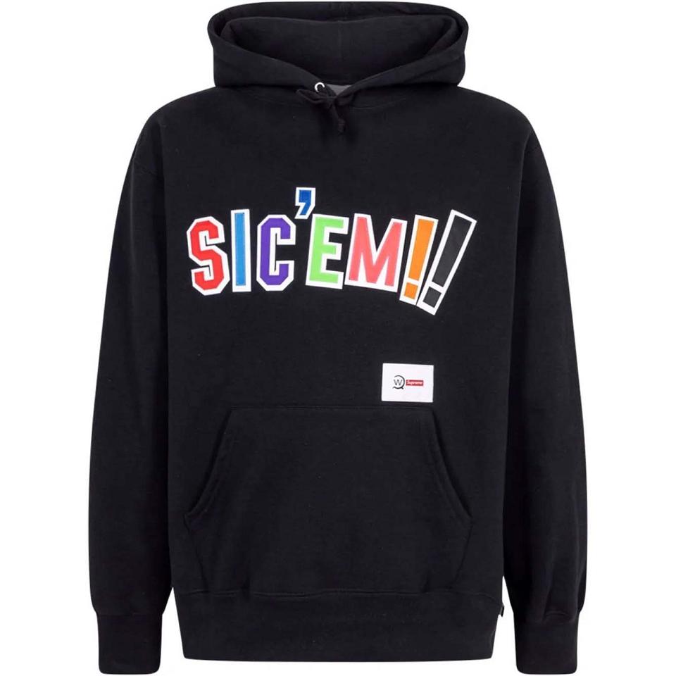 Supreme X WTAPS Sic’em! Felpa Con Cappuccio Nere | IT137XF