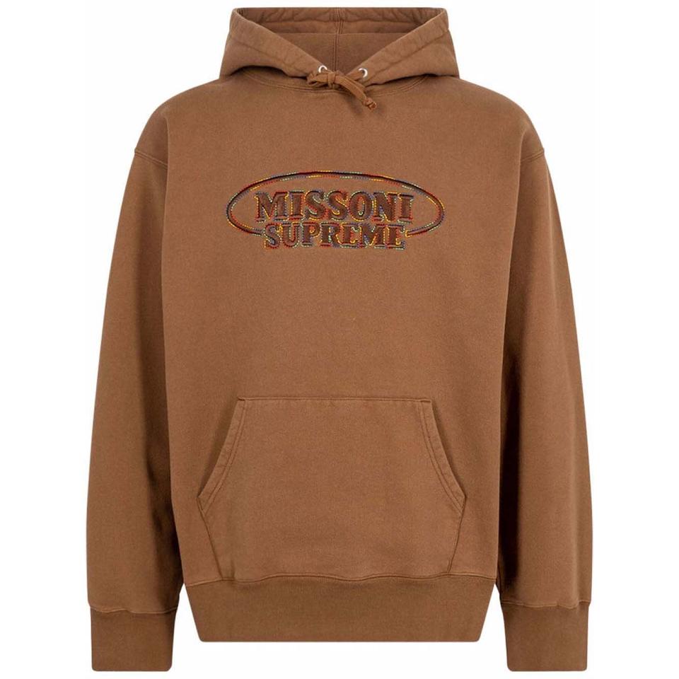 Supreme x Missoni Logo Felpa Con Cappuccio Marroni | IT135LH