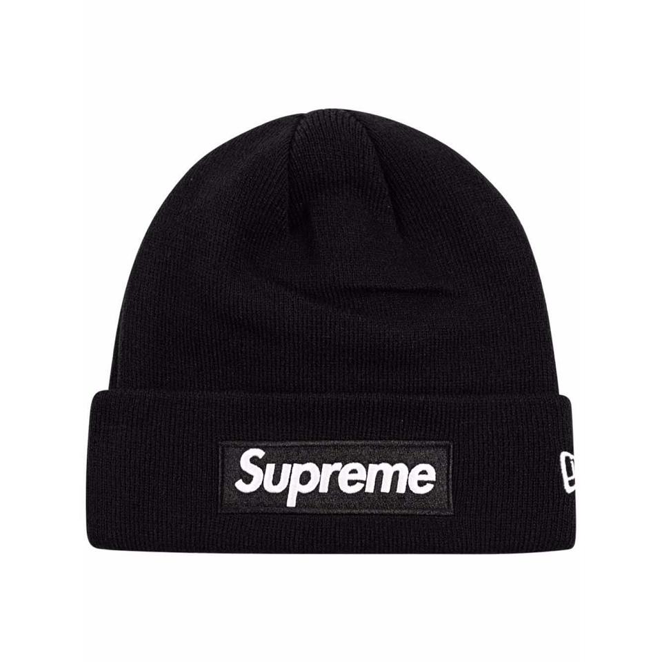 Supreme x New Era Box Logo Beanie Cappelli Nere | IT485TV