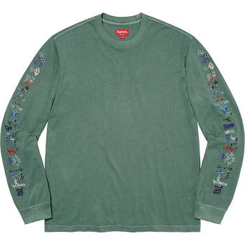 Supreme AOI Icons L/S Top Maglioni Verdi | IT278YU