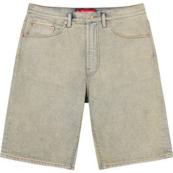 Supreme Baggy Denim Pantaloncini Khaki | IT234FM