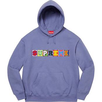 Supreme Beaded Con Cappuccio Felpe Viola | IT317LH