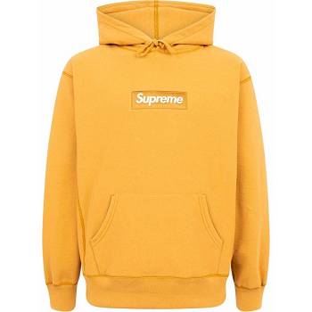 Supreme Box Logo Felpa Con Cappuccio Gialle | IT103DN