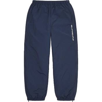 Supreme Full Zip Baggy Warm Up Pant Pantaloni Blu Marino | IT161LH