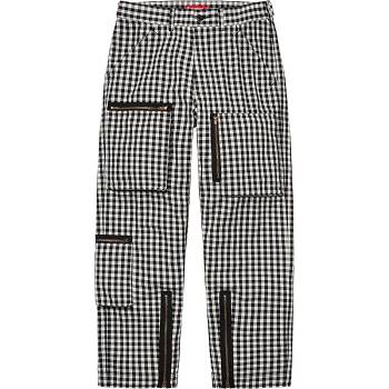 Supreme Gingham Flight Pant Pantaloni Nere | IT199TV