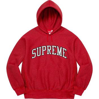 Supreme Glitter Arc Con Cappuccio Felpe Rosse | IT295VD