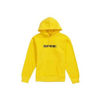 Supreme Motion Logo Con Cappuccio Felpe Gialle | IT327EX