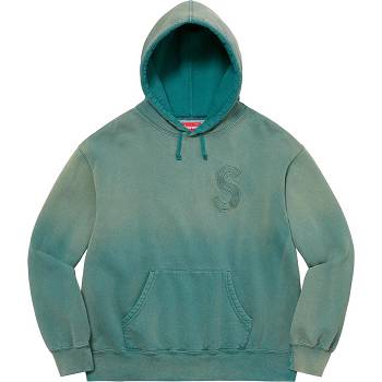 Supreme Overdyed S Logo Con Cappuccio Felpe Blu Marino | IT311DN