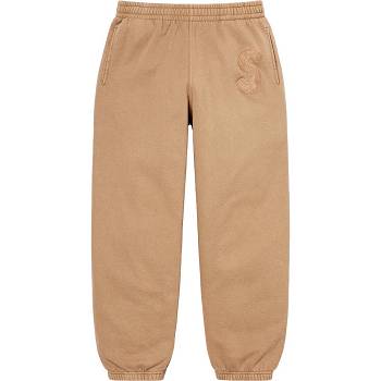 Supreme Overdyed S Logo Sweatpant Pantaloni Marroni | IT186KI