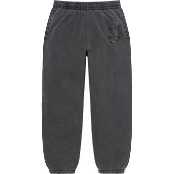 Supreme Overdyed S Logo Sweatpant Pantaloni Nere | IT188ZG