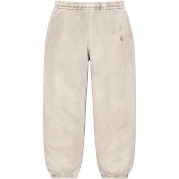 Supreme Overdyed S Logo Sweatpant Pantaloni Beige | IT189XF