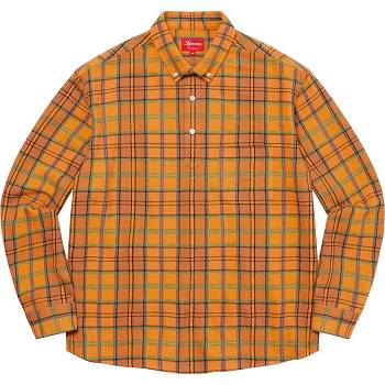 Supreme Pullover Plaid Flannel Camicie Oro | IT214ZG