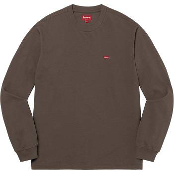 Supreme Small Box L/S Tee Maglioni Marroni | IT250RW